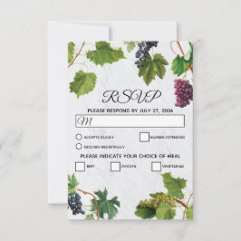 Cartão RSVP Casamento de Ilhas Gregas do Vineyard do Mediterrâ