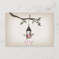 Casamento de Lanterna Floral Rosa R.S.V.P.