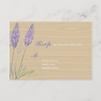 Cartão RSVP Casamento de Lavanda Rustic