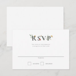 Cartão RSVP Casamento de Leander Wildflower