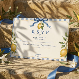 Cartão RSVP Casamento de Limão Italiano