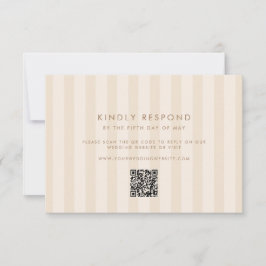 Cartão RSVP Casamento de Listras Suaves