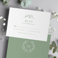 Casamento de Monograma Verde Sage