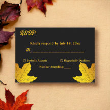 Casamento de Outono Luxuoso Preto e Dourado com Fo