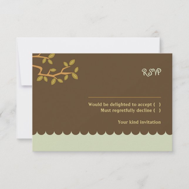 Cartão RSVP Casamento de Owl & Pussycat Storybook (Azul e Cast (Frente)