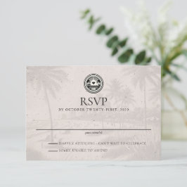 Cartão RSVP Casamento de Passaporte da Flórida