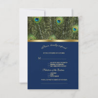 Casamento de Penas Douradas de Pavão Azul de Marin