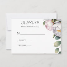 Casamento de Peônias Brancas em Aquarela