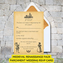 Casamento de Pergaminho do Renascimento Medieval F