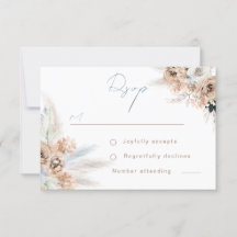 Casamento de Script Azul Moderno Boho