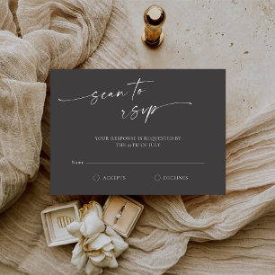 Cartão RSVP Casamento de Script de Caligrafia Moderna BLAIRE