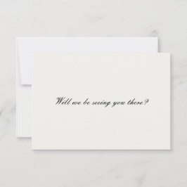 Cartão RSVP Casamento de Script Moderno Clássico