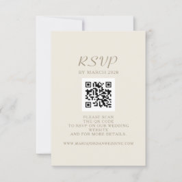 Cartão RSVP Casamento de Site de Código QR