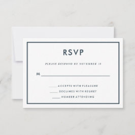 Cartão RSVP Casamento de Tema Viagem Azul Escuro | Mapa atrás