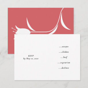 CARTÃO RSVP CASAMENTO DE TULIP DE VINHO MOD