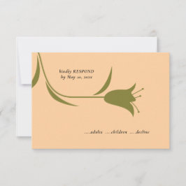 CARTÃO RSVP CASAMENTO DE TULIP MOD PEACH