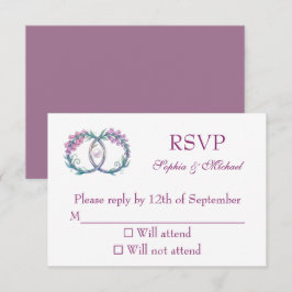 Cartão RSVP Casamento digitalis raposas românticas