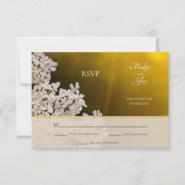 Cartão RSVP Casamento distante à luz do sol da Rainha Anne