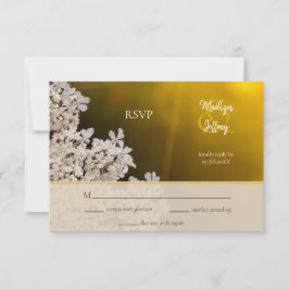Cartão RSVP Casamento do campo de flores selvagens da Rainha A