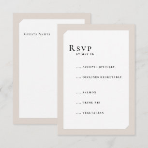 CARTÃO RSVP CASAMENTO DO CÍRCULO CHIC