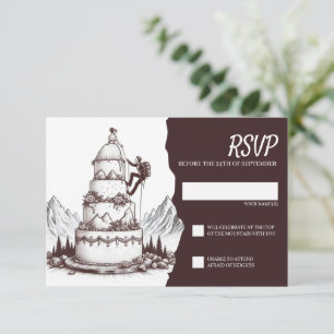 Cartão RSVP Casamento dos Escaladores de Bolo