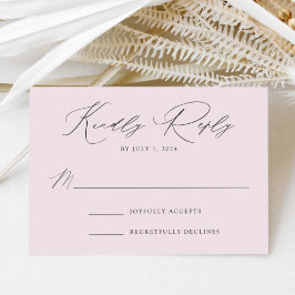 Cartão RSVP Casamento Elegância Moderna Lavanda