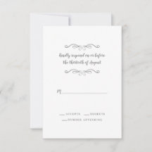 Casamento Elegante Cinza Branco Clássico Minimalis