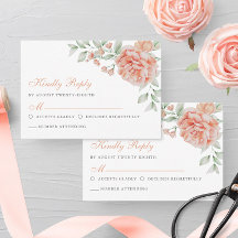 Casamento Elegante De Aquarela Rosa-Floral Botânic