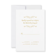 Casamento Elegante Dourado Clássico Minimalista De