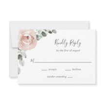 Casamento Elegante Floral Modern Dusty Rosa