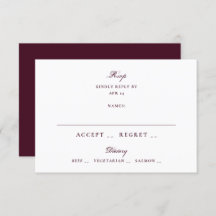 Casamento elegante Maroon Plum Calliografia