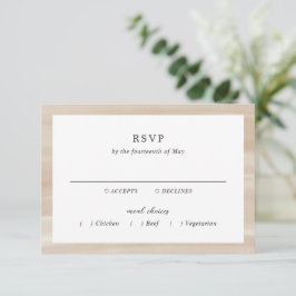 Cartão RSVP Casamento Elegante Neutral De Chic Sandy Da Costa