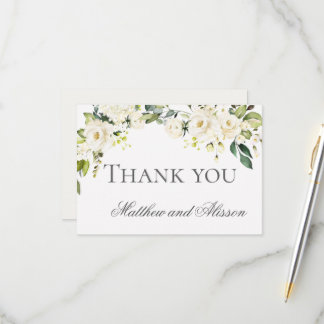 Cartão RSVP Casamento Elegante Obrigado