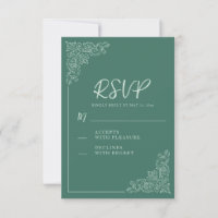Casamento Elegante Vintage Verde Branco