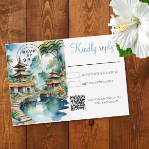 Cartão RSVP Casamento em Bali Indonésia
