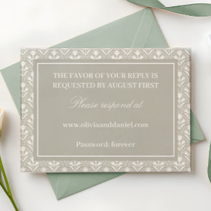 Cartão RSVP Casamento em Sage Garden Estate