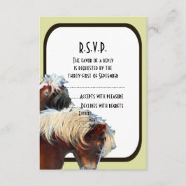 Cartão RSVP Casamento equestre e equestre de cavalo R.S.V.P.