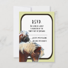 Cartão RSVP Casamento equestre e equestre de cavalo R.S.V.P.