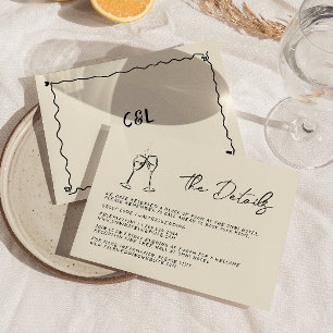 Cartão RSVP Casamento Escrito Na Mão Escrita De Retro Manuscri
