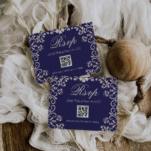 Casamento Floral Azul QR