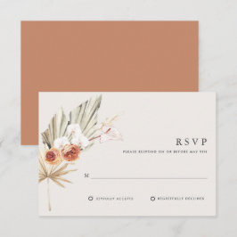 Cartão RSVP Casamento Floral Boêmio Botânico Boho