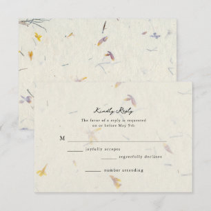 Cartão RSVP Casamento Floral Botânico Papel Moderno