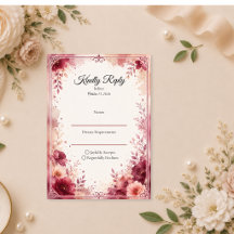 Casamento Floral Burgundy Romântico