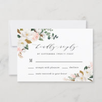 Casamento Floral da Magnolia Branca Dourada e Rosa