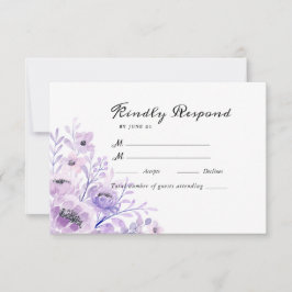 Cartão RSVP Casamento Floral de Aquarela de Jardim de Verão