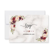 Casamento Floral Dourado de Marble, Rosa Burgundy