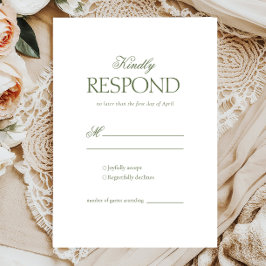 Cartão RSVP Casamento floral Elegante Rococo