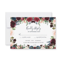 Casamento Floral Elegante, Rosa e Marinho