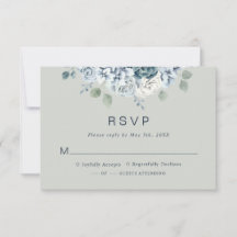 Casamento Floral em Aquarela Moderna em Verde Salv