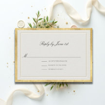Casamento Formal Moderno Clássico Elegante Dourado